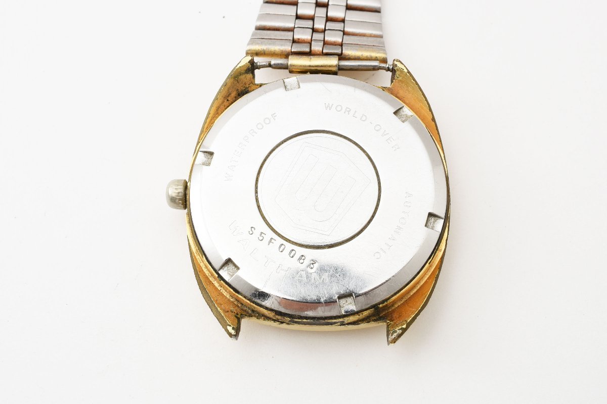 ウォルサム アメリカーナ デイト ゴールド 自動巻き メンズ 腕時計 WALTHAM_画像6