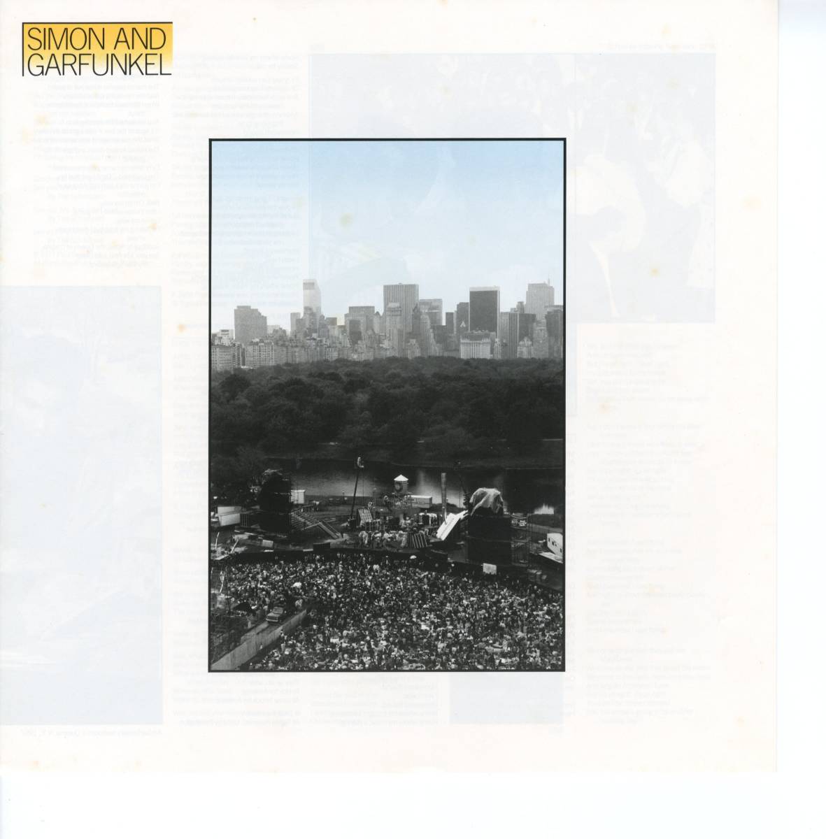 LP 美品 見開き　サイモン＆ガーファンクル　セントラルパーク・コンサート　THE CONCERT IN CENTRAL PARK【Y-567】_画像4