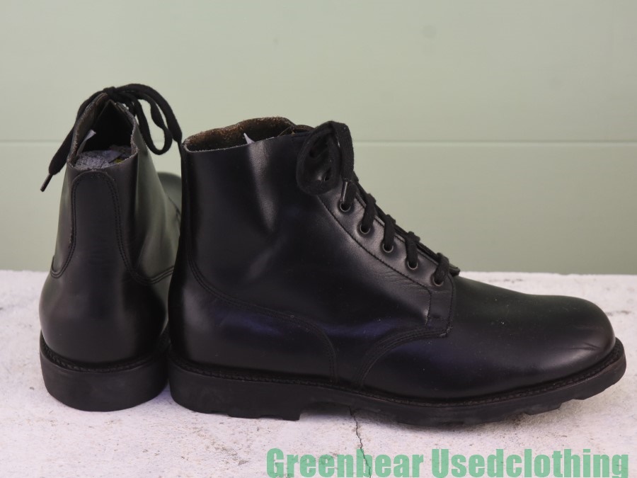 Y436* Vintage армия ботинки хороший тест чёрный черный мужской 41 25.5cm
