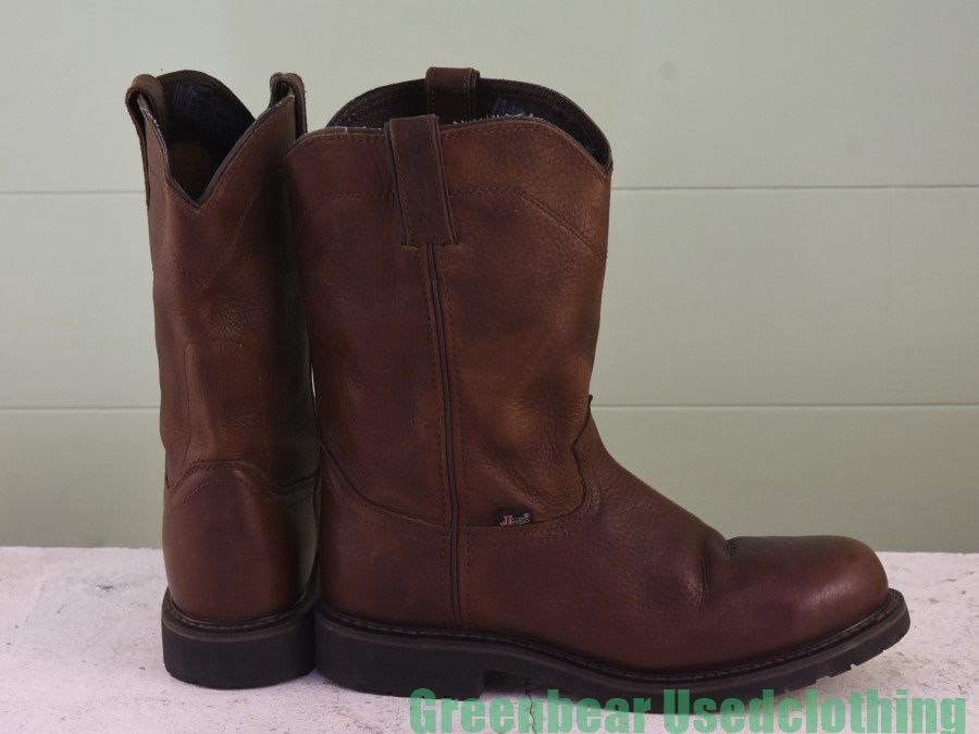 Y457* men's [ Justin Justin]pekos boots is good taste wise small . tea Brown 9.5D 27.5cm