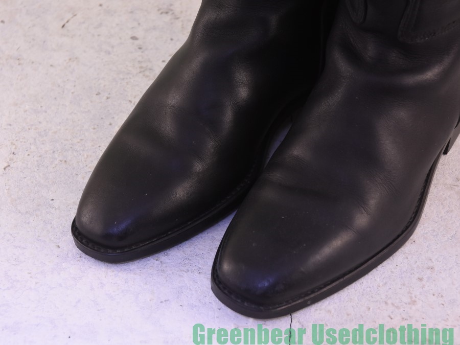 X639* женский [Cavallo] жокей ботинки хороший тест чёрный черный 6 24cm