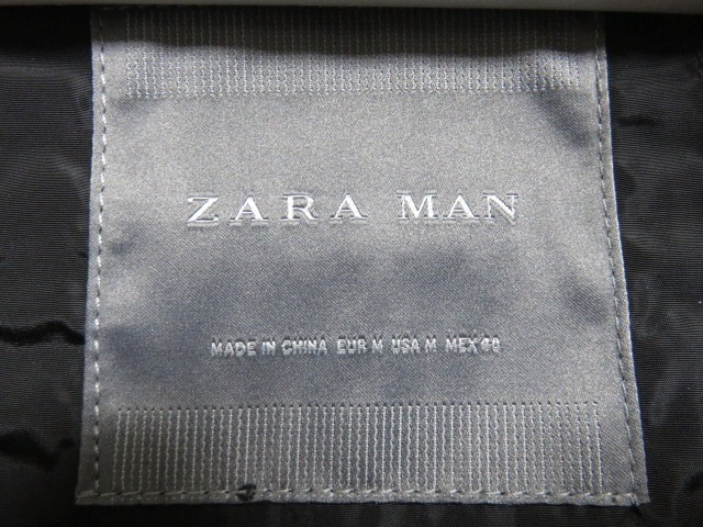 ZARA MAN ザラマン パフジャケット フーデッド MA-1 黒 ナイロン オーバーサイズ 中綿 ブルゾン ビッグシルエット 国内正規品_画像4
