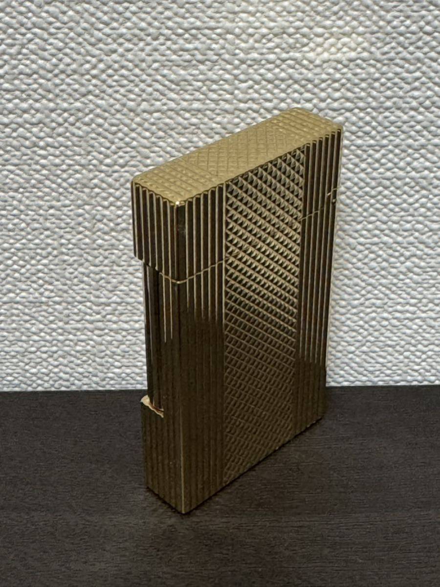 ST.DUPONT デュポン ライン2 ダイヤモンドヘッド加工　真揄　ゴールド　合金　快音　定価158000円_画像3