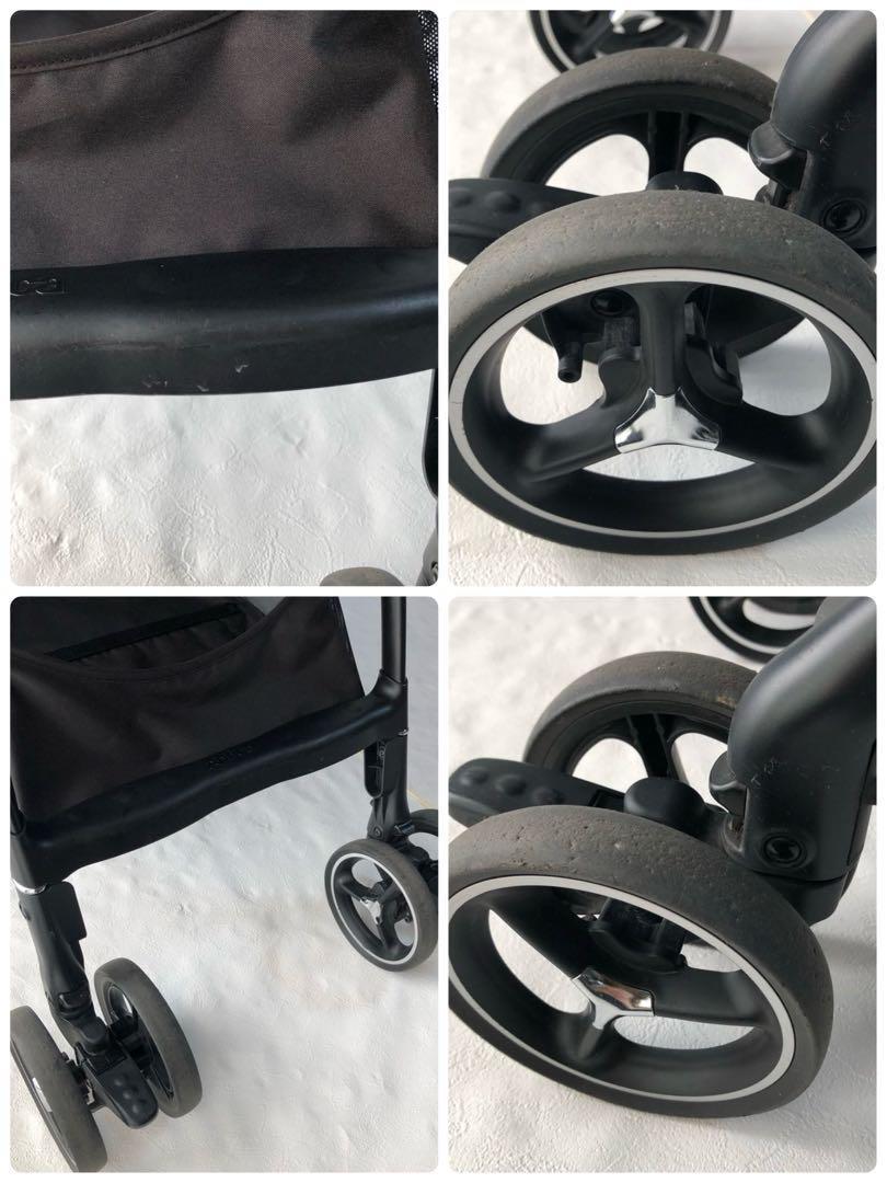  Aprica легкий авто 4 колесо обе на поверхность коляска la Koo na подушка серый 