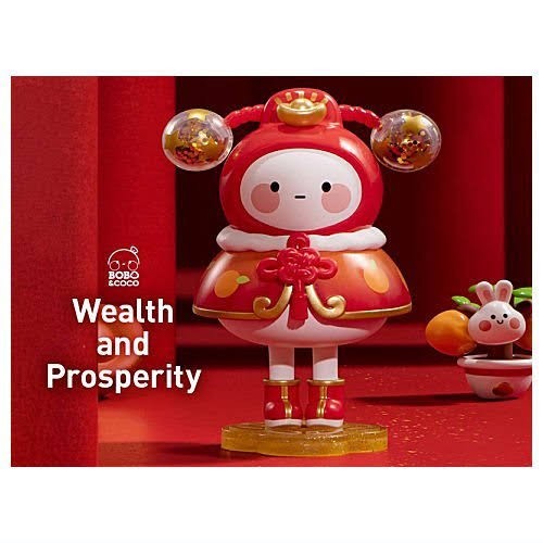 送料220円～☆希少!ポップマート POPMART Three. Two. One! Happy Chinese New Year シリーズ「Wealth and Prosperity」彩色済 フィギュア_画像は見本です。