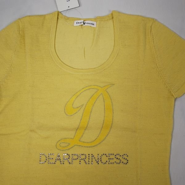 Last Dear Princess サイズ38(M）ロゴ半袖Tシャツ イエローー_画像2