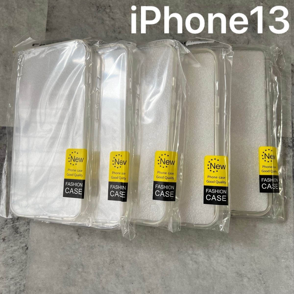 iPhone13 ケース 5個セット シリコン クリア 透明 TPU 耐衝撃 ソフト 樹脂