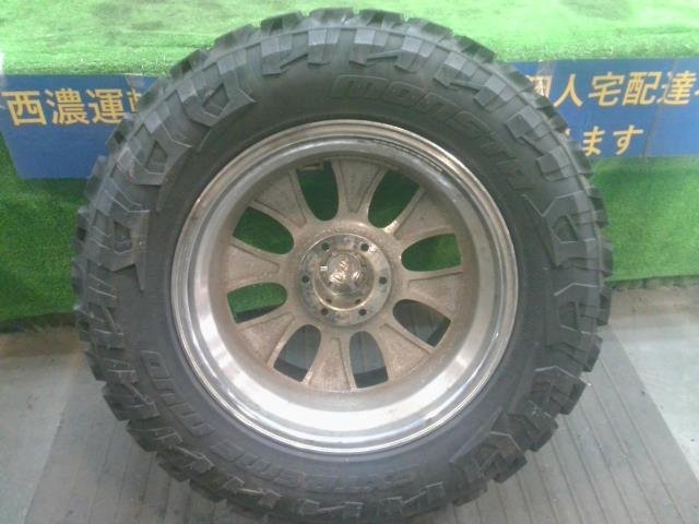 80 Land Cruiser средний период шина колесо 35X12.50R20LT MONSTR EX TREME MUO 20×10J 6H PCD139.7 офсет -25 колпак есть коррозия * царапина Sagawa 4 выход 