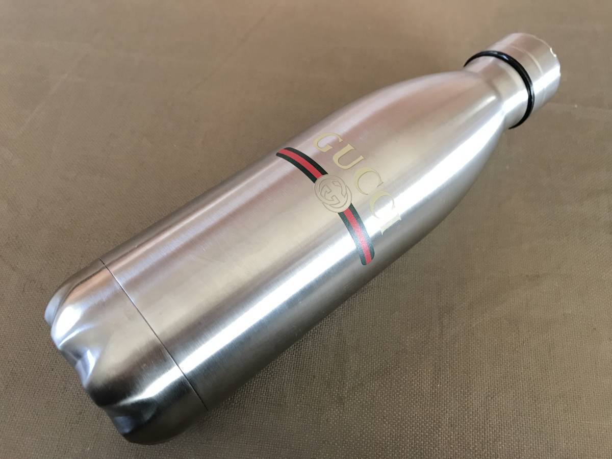 ☆ GUCCI グッチ ロゴ シルバー 水筒 ウォーターボトル ☆ GUCCI グッチ ロゴ シルバー 水筒 ウォーターボトル