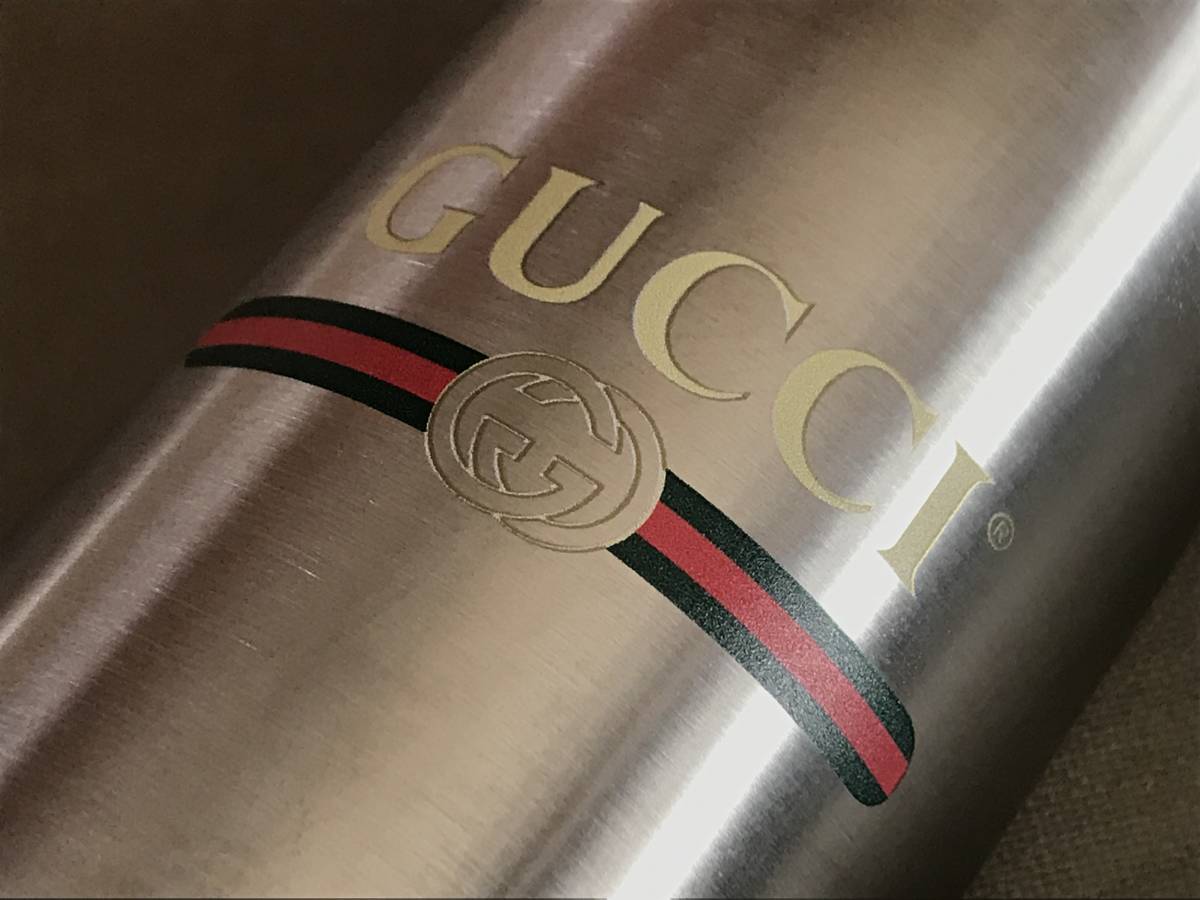 ☆ GUCCI グッチ ロゴ シルバー 水筒 ウォーターボトル ☆ GUCCI グッチ ロゴ シルバー 水筒 ウォーターボトル