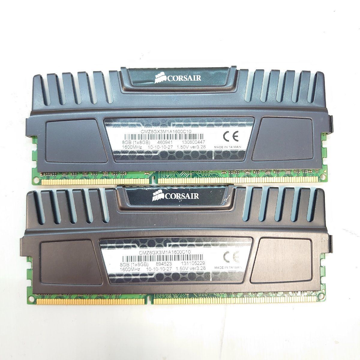 PC堂1 CORSAIR VENGEANCE CMZ8GX3M1A1600C10 8GB 2枚 DDR3 1600MHz ヒートシンク MW00226_画像3