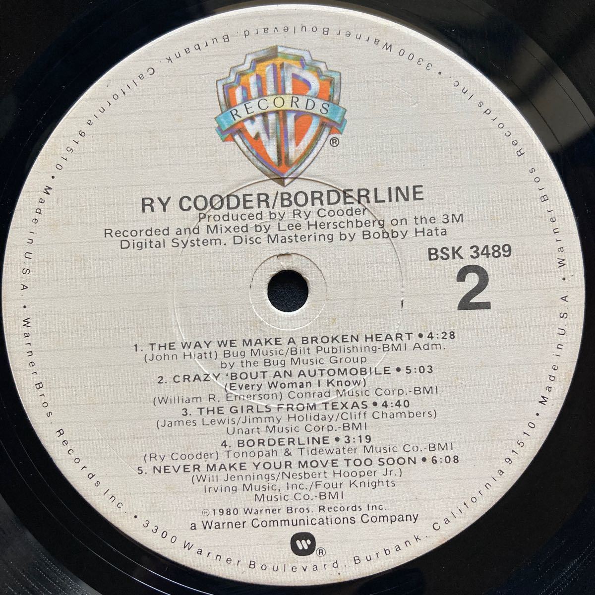 LP RY COODER / BORDERLINE_画像8