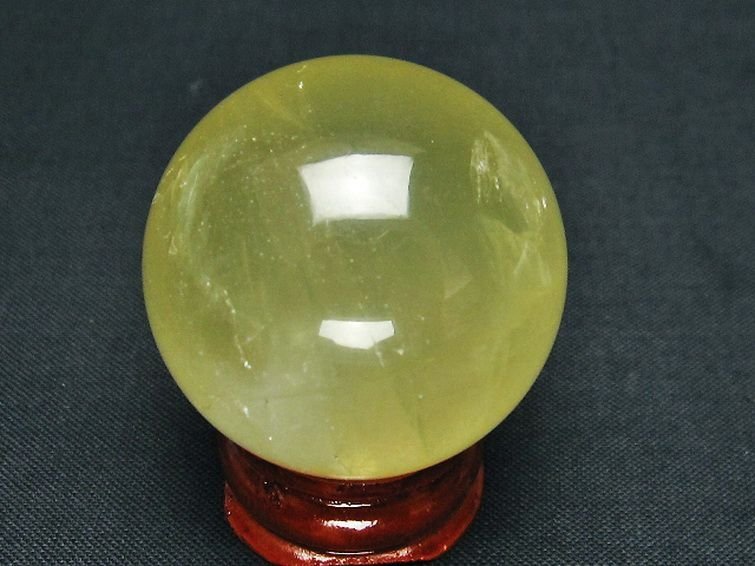 誠安◆天然石高級品シトリン水晶丸玉 35mm [T318-5292]_画像3