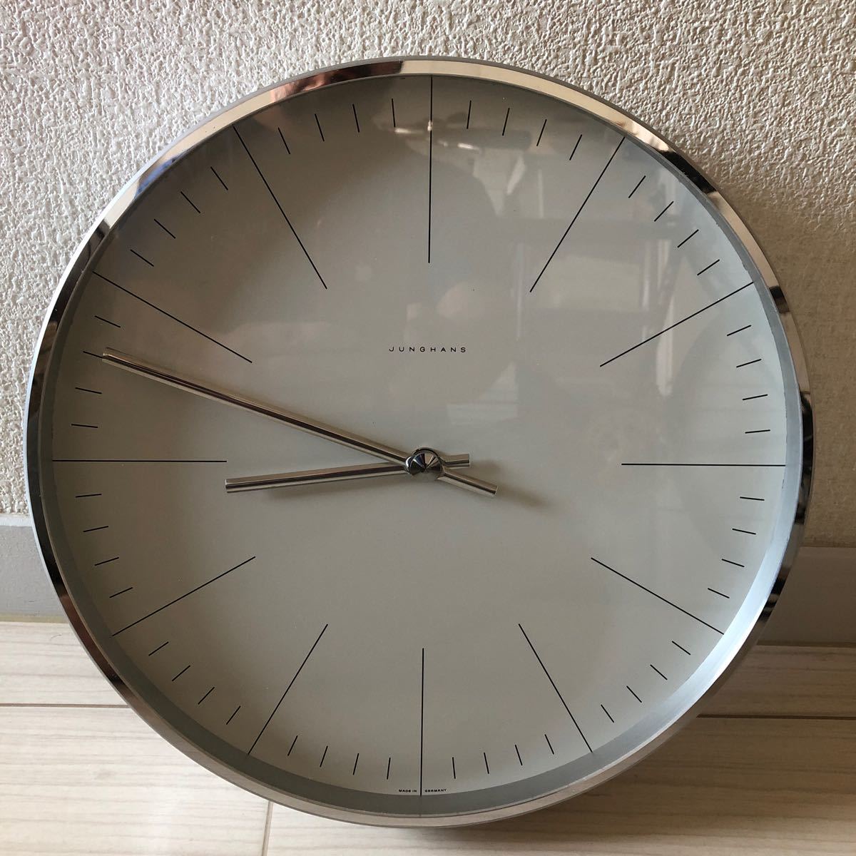 美品 JUNGHANS ユンハンス Max Bill Wall Clock Line マックスビル ウォールクロックライン Germany ミッドセンチュリー バウハウス MoMA_画像1