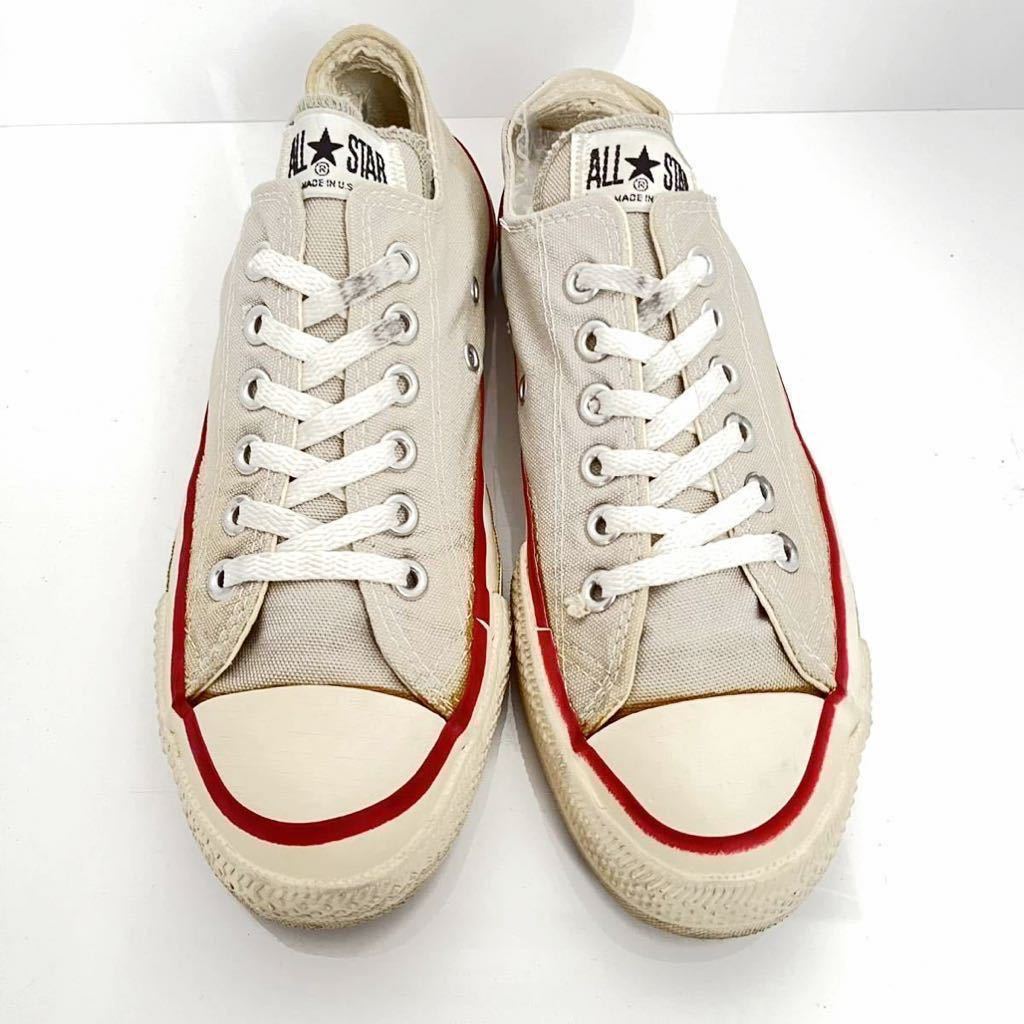 80s CONVERSE 当て布 オールスター グレー USA製 オリジナル 7 25.5cm （ ビンテージ コンバース 80年代 ALL STAR チャックテイラー70s 90s_画像4