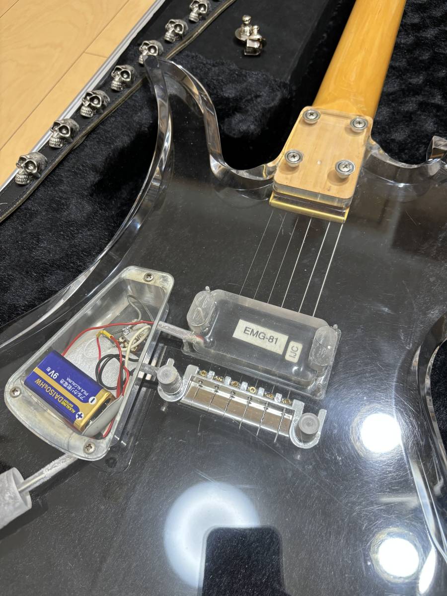 HIDEモデルギター Fernandes MG-85C モッキンバード フライトケース付 / Burny MG 75C 105C 115C 480X クリスタル ハードケース EMG_画像8