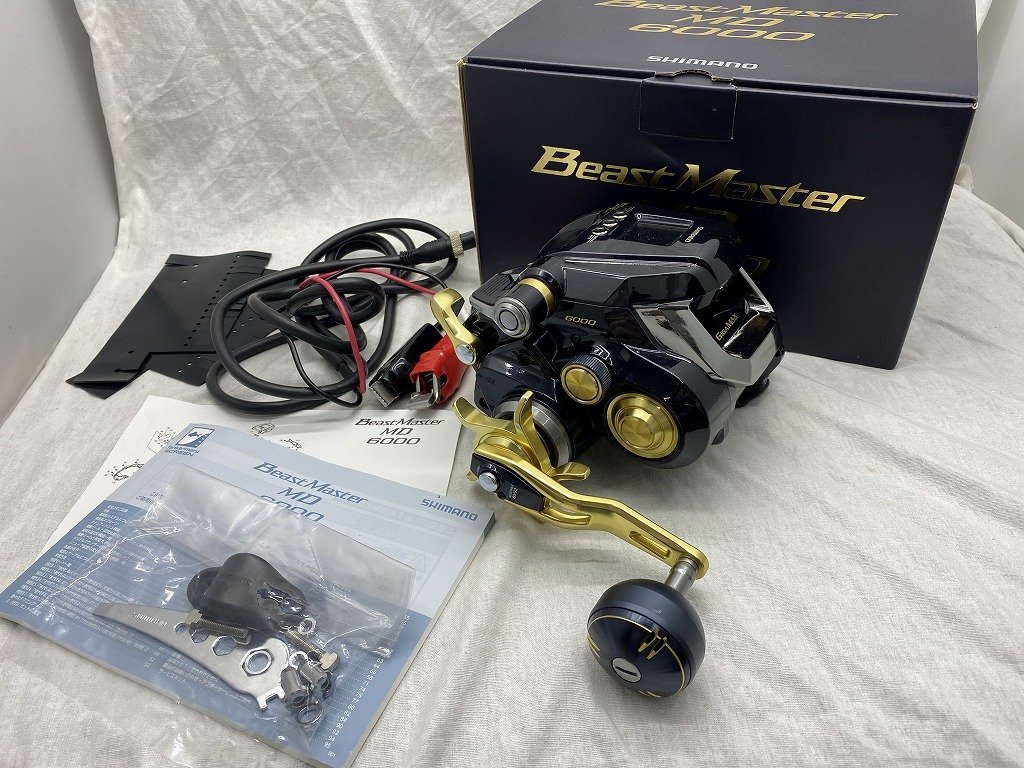 ■超綺麗【SHIMANO シマノ Beast Master ビーストマスター MD6000 史上最強 パワー スピード 電動リール 箱 取説付】SH-17630_画像1