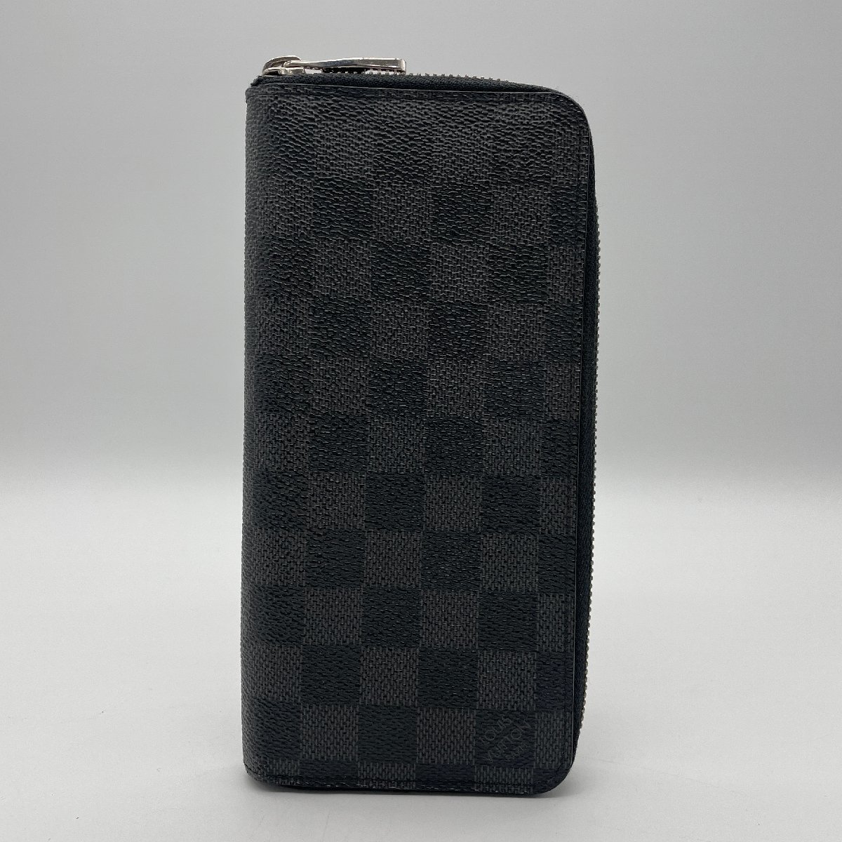 ω美品【LOUISVUITTON ルイヴィトン ジッピーウォレットヴェルティカル N63095 旧型 ダミエグラフィット 長財布 ロングウォレット】TK1488_画像1