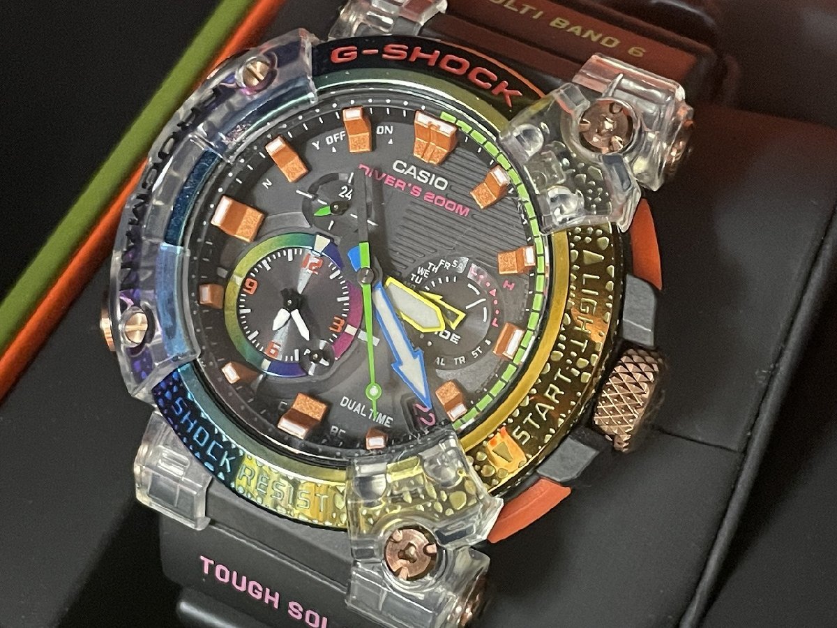 〓 限定品【CASIO G-SHOCK FROGMAN GWF-A1000BRT-1AJR ボルネオ レインボー トード フロッグマン Gショック メンズ 時計 ソーラー】HO9337