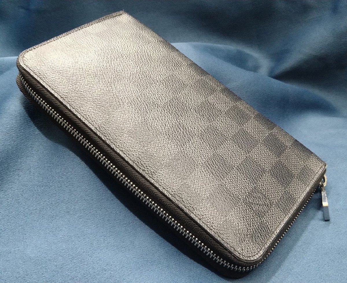 ＄【 LOUIS VUITTON ルイ・ヴィトン ダミエ・グラフィット ジッピー・オーガナイザー N63077 メンズ 長財布 財布 】KH11158_画像3