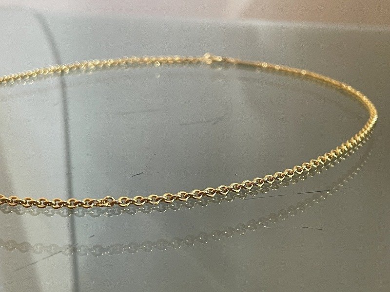 * beautiful goods![Cartier Cartier 750 K18 18 gold chain necklace yellow gold .. material neck around 42. weight 8.05g lady's ]NA00443