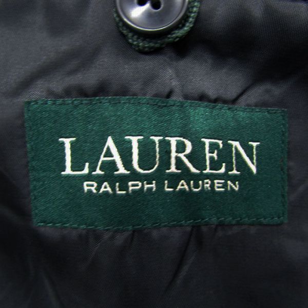 ビッグ サイズ 52L Lauren Ralph Lauren ウール コート ブラック ラルフローレン 古着 ビンテージ 3JA1404の画像3