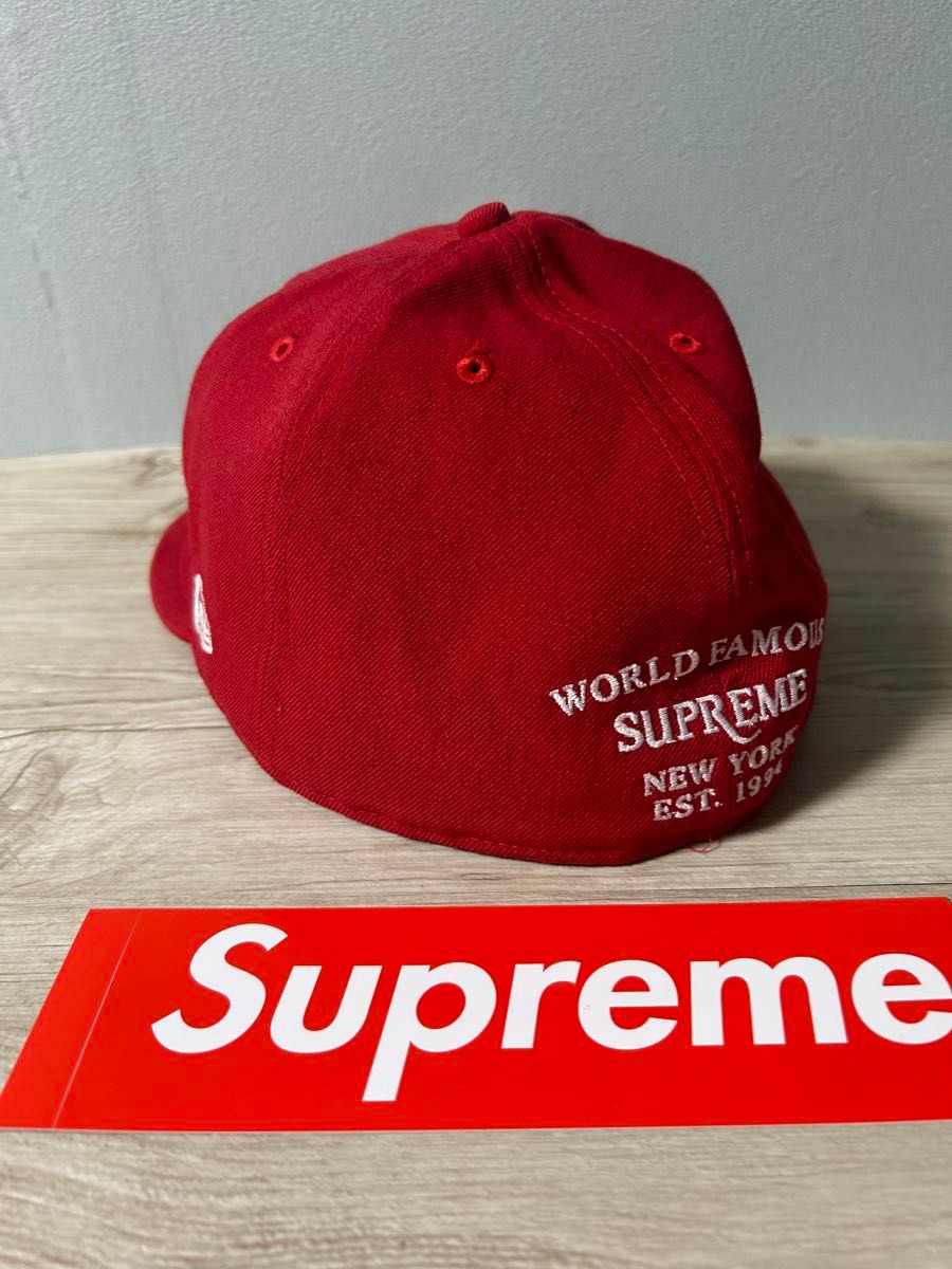 Supreme シュプリーム ニューエラ 赤 NEW ERA 60 6cm ブラック Supreme シュプリーム ニューエラ 赤 NEW ERA 60 6cm ブラック