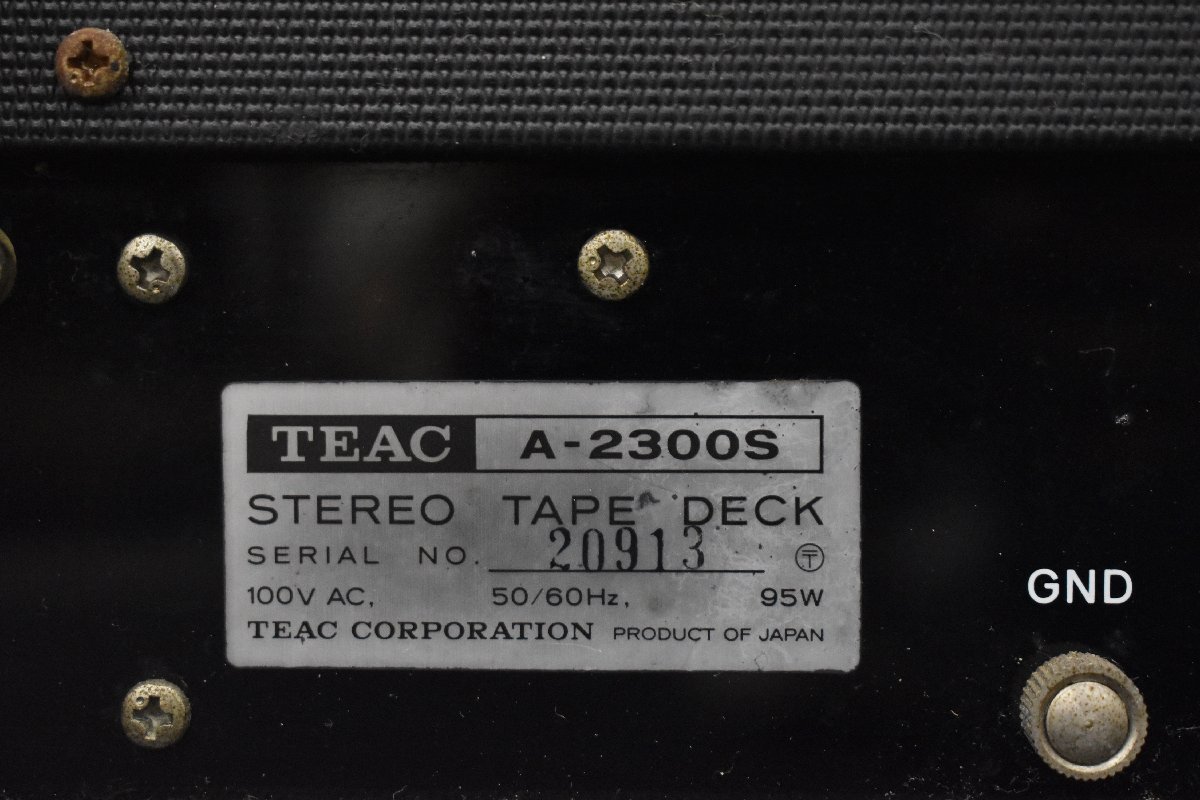 Σ0087 現状品 TEAC A-2300S ティアック オープンリールデッキ コントロールアダプター RC-320_画像9