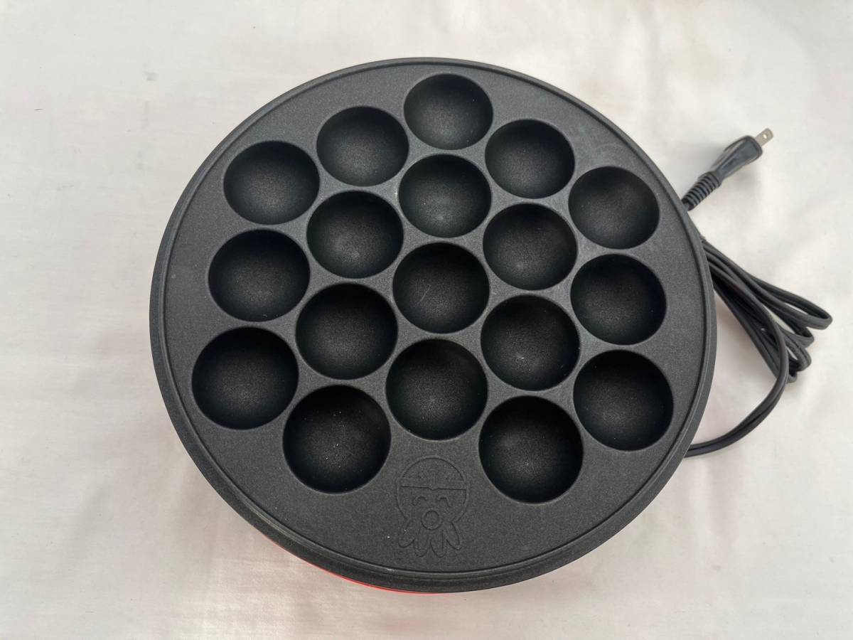 sk6849080/動品 タコ焼き器 未使用品 赤色 ホームパーティー 飲み会_画像2