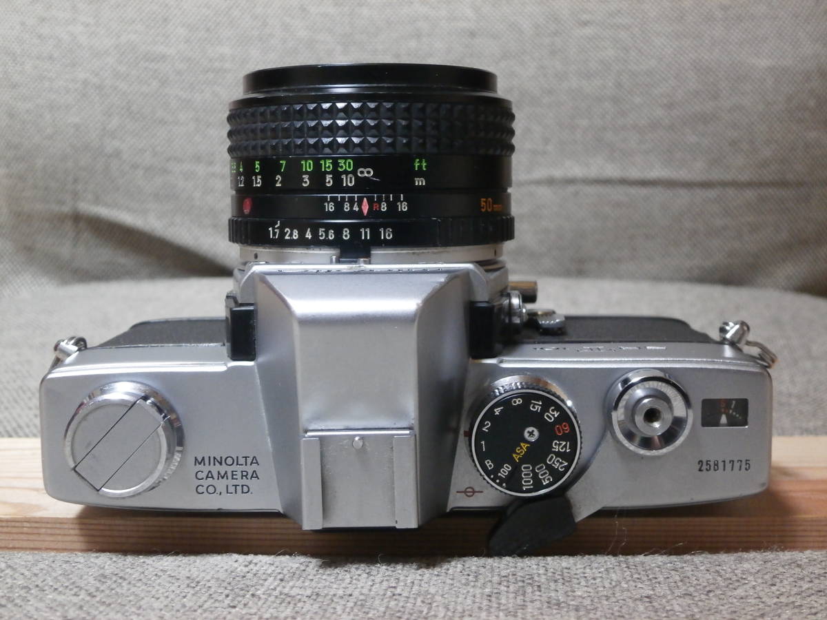 minolta SRT 101 MC ROKKOR-PF 1:1.7 f=50mm レンズ付き　動作確認済み_画像6