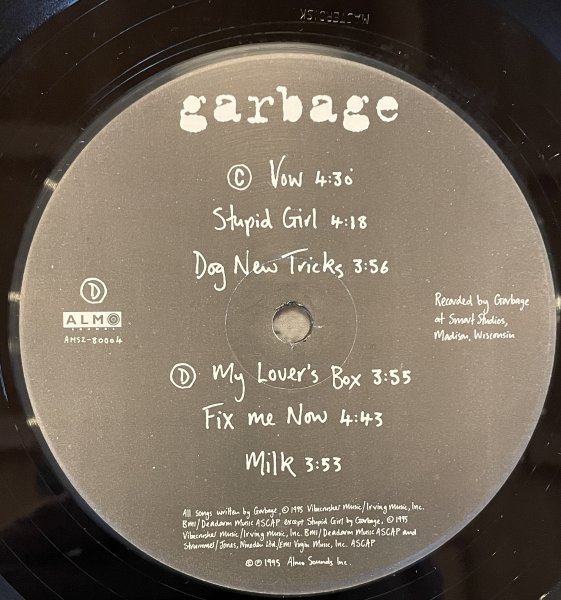 美品！USオリジナル盤 GARBAGE / MASTERDISK刻印 シュリンク LP盤 2枚組 レコード 1995年盤 ガービッジ Butch Vig_画像8