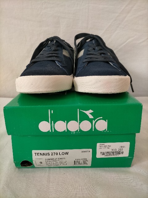 新品 定価10260円 DIADORA TENINIS 270 LOW ディアドラ スウェード スニーカー UK9 27.5cm _画像2