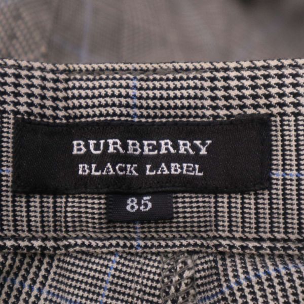 BURBERRY BLACK LABEL バーバリー ブラックレーベル ホース刺繍★ ジップデザイン グレンチェック パンツ Sz.85　メンズ　I4B00023_1#R_画像8