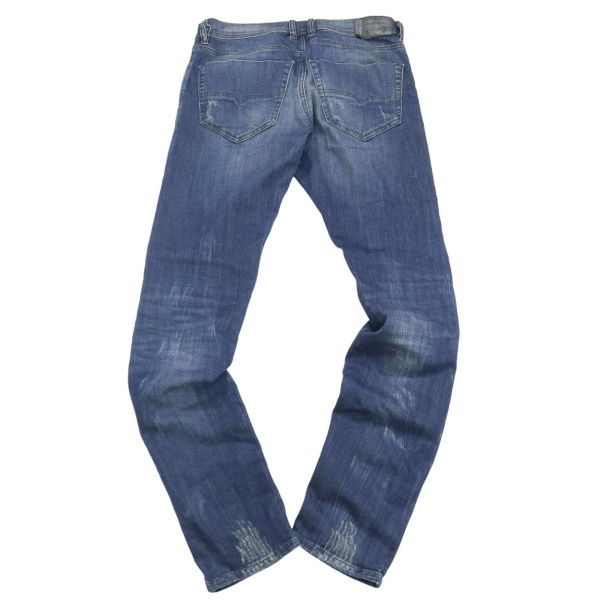 DIESEL ディーゼル 【TEPPHAR R08C6】 クラッシュ加工 ストレッチ スリム キャロット デニム パンツ ジーンズ Sz.29　メンズ　I4B00044_1#R_画像5