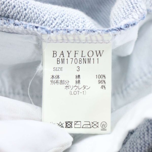 BAYFLOW ベイフロー USED&ペンキ加工★ ストレッチ イージー スウェット デニム ジョガー パンツ ジーンズ Sz.3　メンズ　I4B00155_1#R_画像8