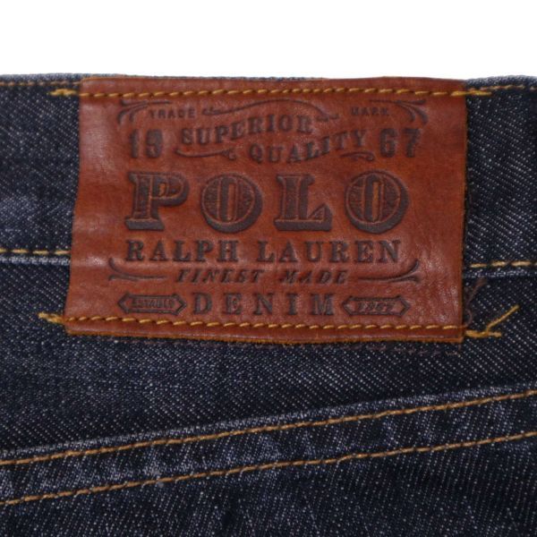 POLO RALPH LAUREN ポロ ラルフローレン 髭落ち USED加工★ スリム ストレート デニム パンツ ジーンズ Sz.30　メンズ　I4B00112_1#R_画像8