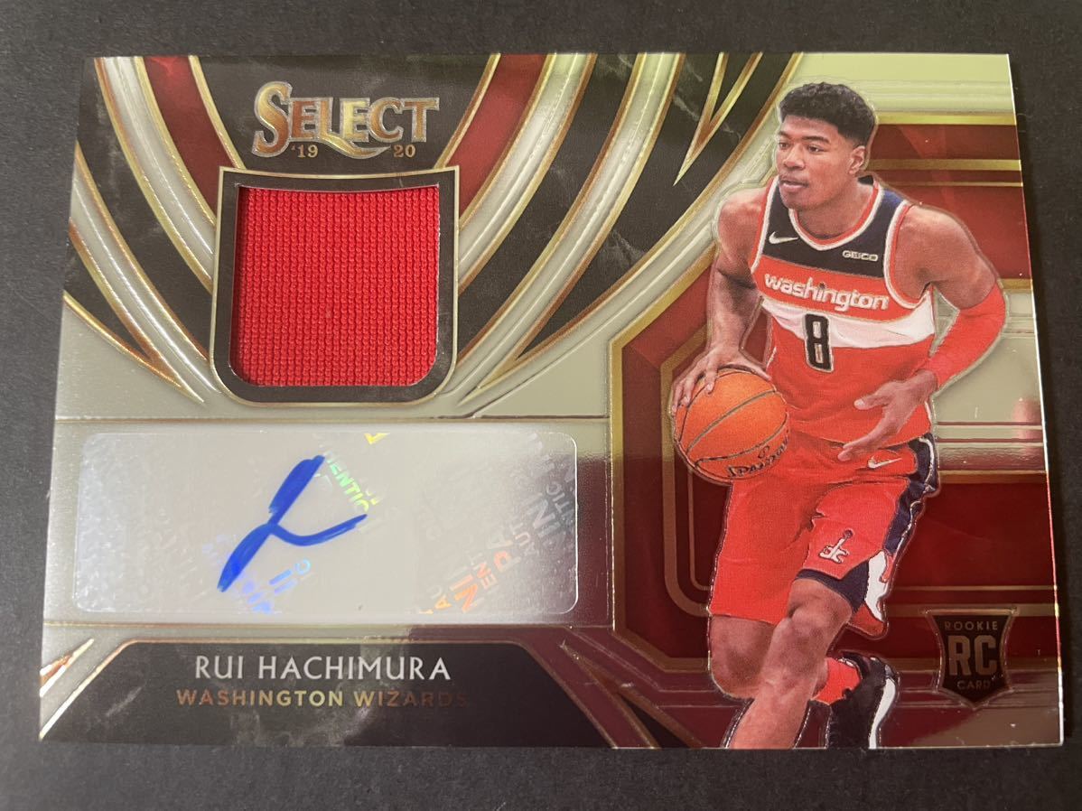 199枚限定　2019-20 Panini select rui hachimura RC jersey auto 直筆ルーキーサインジャージカード　NBAカード　八村塁　レイカーズ_画像1