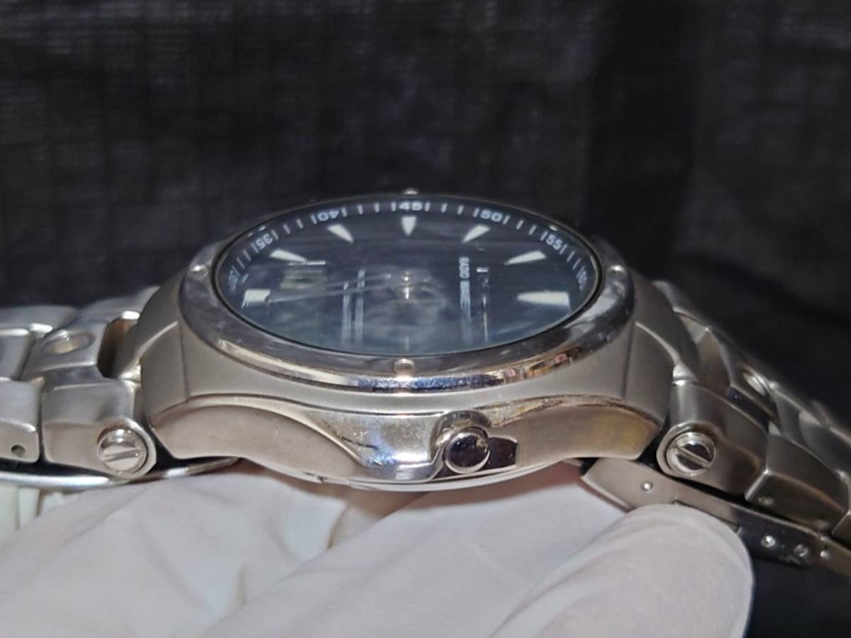 SEIKO セイコー ALBA アルバ ROOX P104-0AA0 黒文字盤 デジアナ メンズ クオーツ 腕時計 電池切れ_画像5