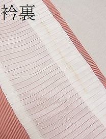 平和屋川間店■夏物　色無地　縦絽　薄紅色　楓紋紗　逸品　tx8163_画像8