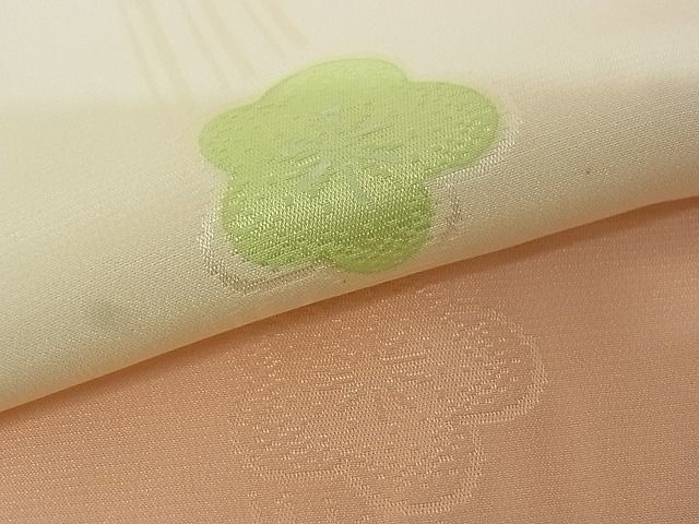平和屋-こころ店■長襦袢 袷 舞梅文 半衿刺繍 正絹 逸品 B-zg8078の画像5