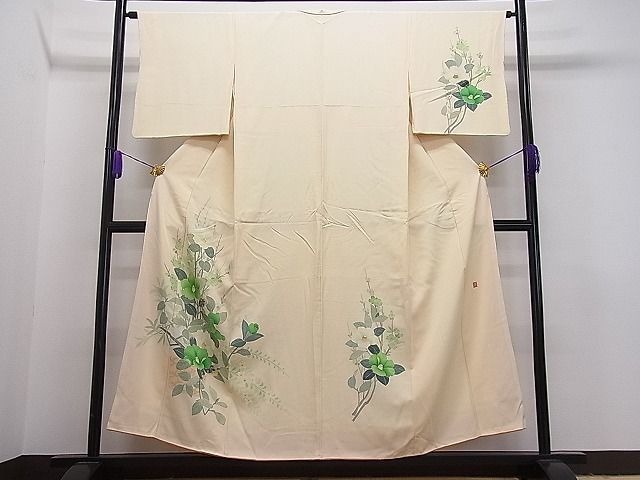 平和屋1■訪問着　京友禅　作家物　枝椿　金彩　逸品　ua5790_画像1