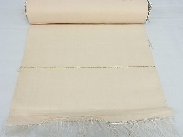 平和屋-こころ店■明綴れ　袋帯　反物　道長花文　金糸　正絹　逸品　未使用　A-wj6091_画像2