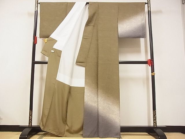 平和屋-こころ店■訪問着　墨流し文様　暈し染め　着丈162.5cm　裄丈67.5cm　正絹　逸品　A-ta7608_画像2