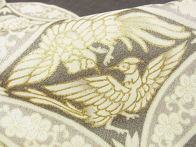 平和屋-こころ店■訪問着　吉澤友禅　駒刺繍　金彩　反端付き　着丈152.5cm　裄丈64cm　正絹　逸品　未使用　B-zg7876_画像6