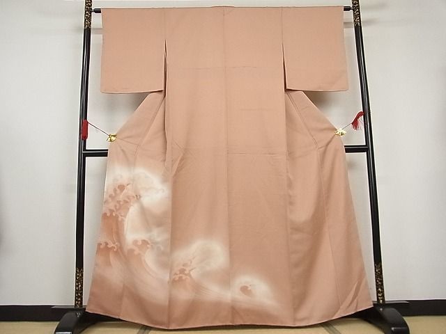 平和屋-こころ店■豪華色留袖　立波文　暈し染め　着丈160.5cm　裄丈63cm　正絹　逸品　未使用　A-br7152_画像1