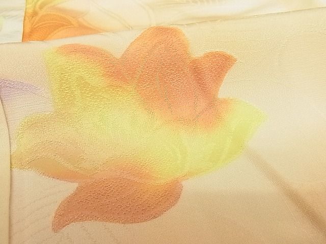 平和屋-こころ店■羽織 地紋草花文 正絹 逸品 1B-np1122の画像4