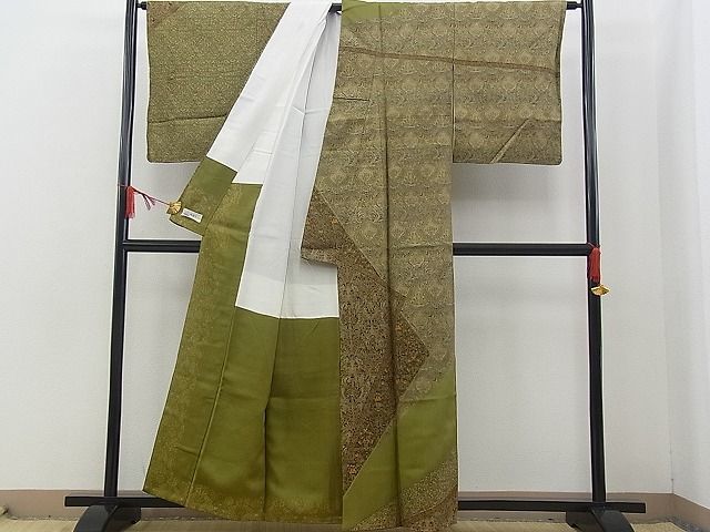 平和屋野田店■訪問着　切嵌吉祥花文　金彩　やまと誂製　逸品　n-gh5077_画像2