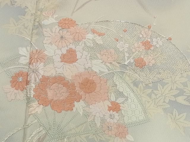 平和屋■1円 訪問着 まとめて 50点 風景 花柄 駒刺繍 金銀彩 など 着用可能多数 未使用品あり 全て正絹 sw517_画像10