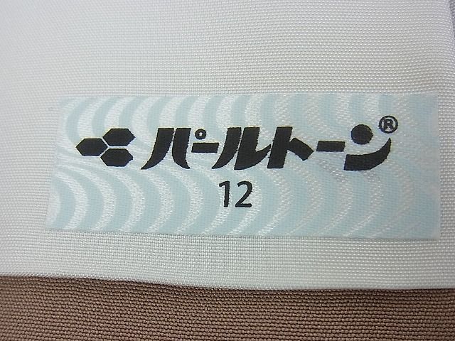 平和屋野田店■上質な色無地　樹林地紋　赤白橡色　逸品　n-yc5150_画像6