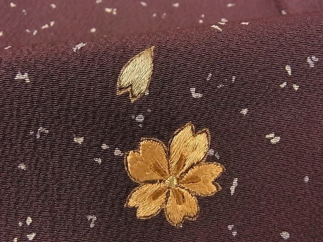 平和屋-こころ店■訪問着　刺繍　舞花文　暈し染　着丈152cm　裄丈64cm　正絹　逸品　A-ck7450_画像7